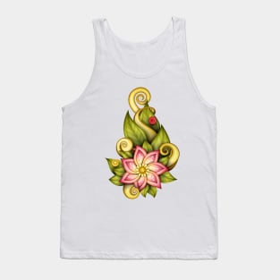 Beautiful Abstract Colored Floral Composition Tank Top